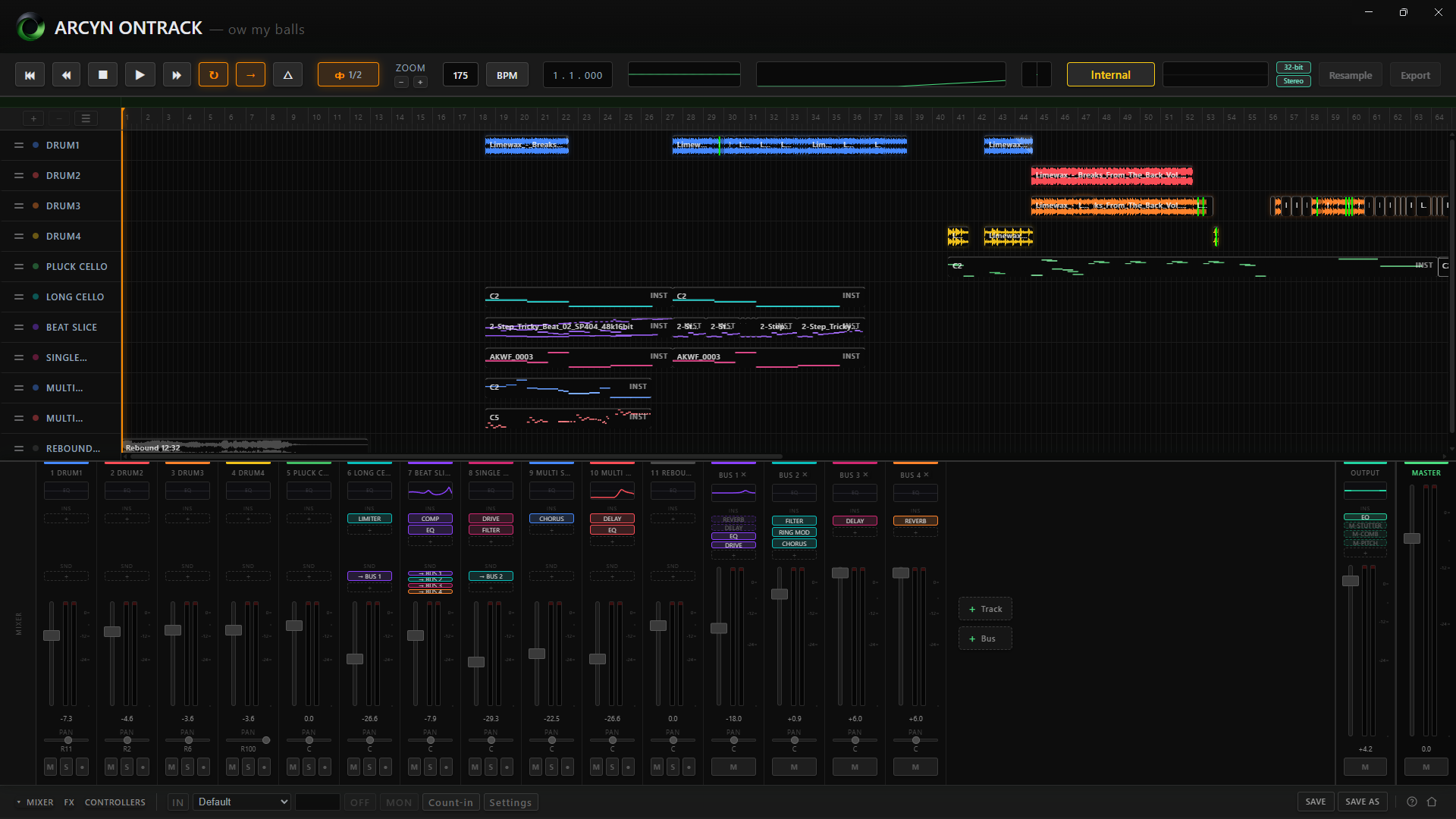 The ONTRACK arrangement above the full mixer